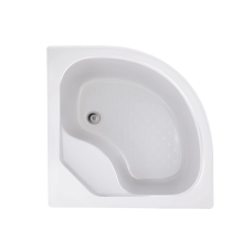 Lidz Kapielka Душовий піддон ST90x90x41, високий, напівкруглий, з панеллю, діаметр слива 52 мм