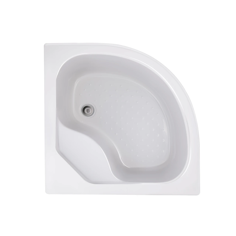 Lidz Kapielka Душовий піддон ST90x90x41, високий, напівкруглий, з панеллю, діаметр слива 52 мм