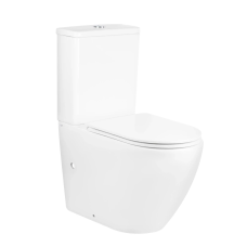 Qtap Robin Унітаз підлоговий Rimless 665x380x845 мм із сидінням Slim Duroplast/Soft-close/ Quick relase White