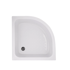 Душовий піддон Kapielka ST80x80x26, середній, напівкруглий, з панеллю, діаметр зливу 52 мм Lidz