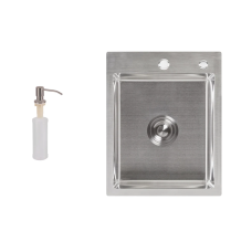 Мийка для кухні вбудована Handmade H4050 (LDH4050BRU39258) Brushed Steel 3,0/1,0 мм Lidz