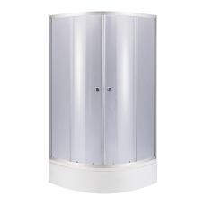 Lidz Набор: Душевая кабина Latwa SC90x90.SAT.MID.GR+ Душевой поддон Kapielka ST90x90x26 с панелью