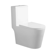 Qtap Kolibri Унитаз-моноблок напольный Ultra Quiet 690×360×790 мм, White, с сиденьем Slim Duroplast / Soft-close /