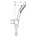 CROMETTA Vario ручний душ, білий/хром HANSGROHE