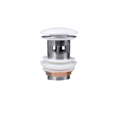 Донний клапан для біде Pop-up 110х70х70 мм, White з переливом QT052PU43055 Qtap