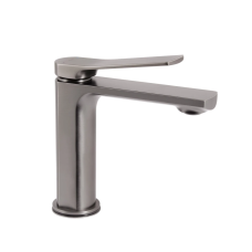 Qtap Slavonice Смеситель для раковины низкий Gunmetal Black PVD (k35) QTSLA270GMB45924