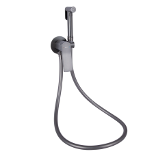 Qtap Slavonice Набір для гігієнічного душу Gunmetal Black PVD (k35), округлий QTSLA262GMB45916