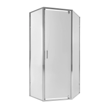 Qtap Leo Душова кабіна CRM10995-AC6, 90x90 см, п“ятикутна, скло 6 мм Clear, CalcLess, двостулкова, без підд