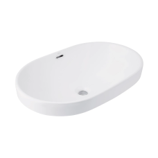 Qtap Leo Раковина врізна 610x405x185 мм, White, овальна, без донного клапана QT11118014W