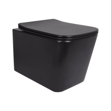 Унітаз підвісний Tern New Ultra Quiet 490x365x325 мм, Matt Black, із сидінням Slim Duropla/Soft-close/Quick Qtap