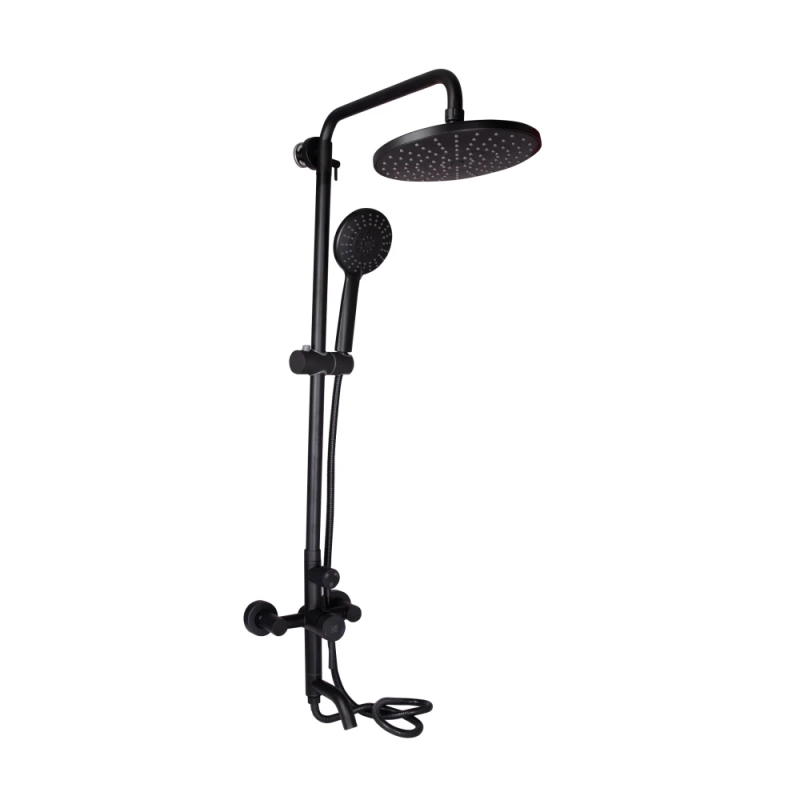 Lidz Aria 1030 Душова система для кабіни Black (k35) на три споживачі (з виливом) LDARI1030BLA43373